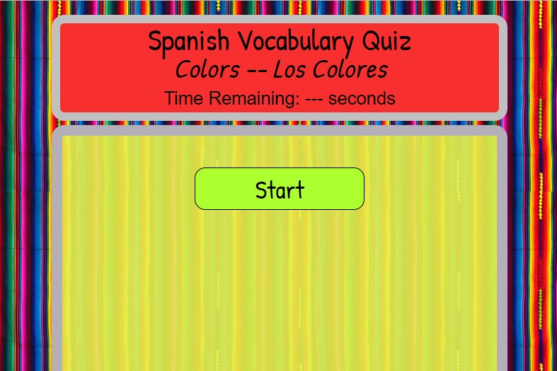 trivia game start page